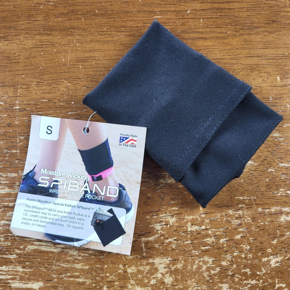 SPIbelt SPIband Wrist Ankle Pocket Austin Marathon Edition Black NWT Small
